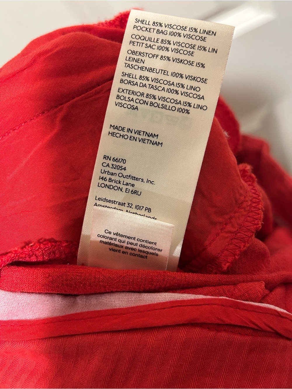Free People Calla Pleated Trousers Linen Blend Red , size 4 - Picture 8 of 10